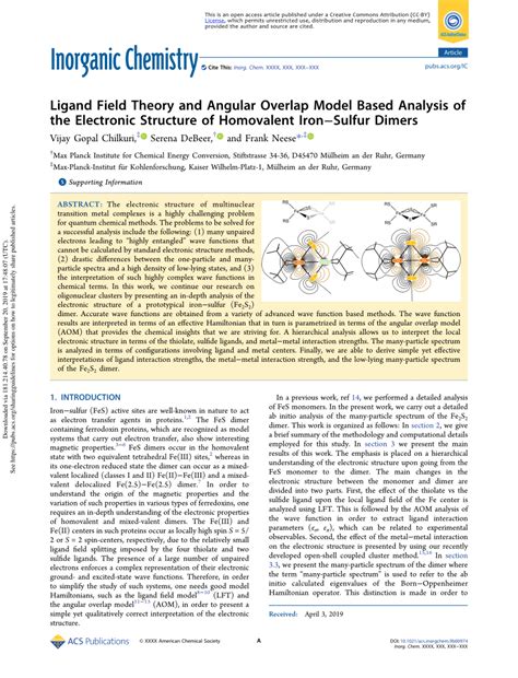 Ligand Field Theory and Angular Overlap Model Based Analysis .